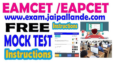 EAMCET 2023 FREE MOCK TEST FOR PRACTICE | TS EAMCET ONLINE EXAM DEMO