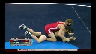 2016 NCAA Wrestling 141lbs: Anthony Abidin vs Logan Everett