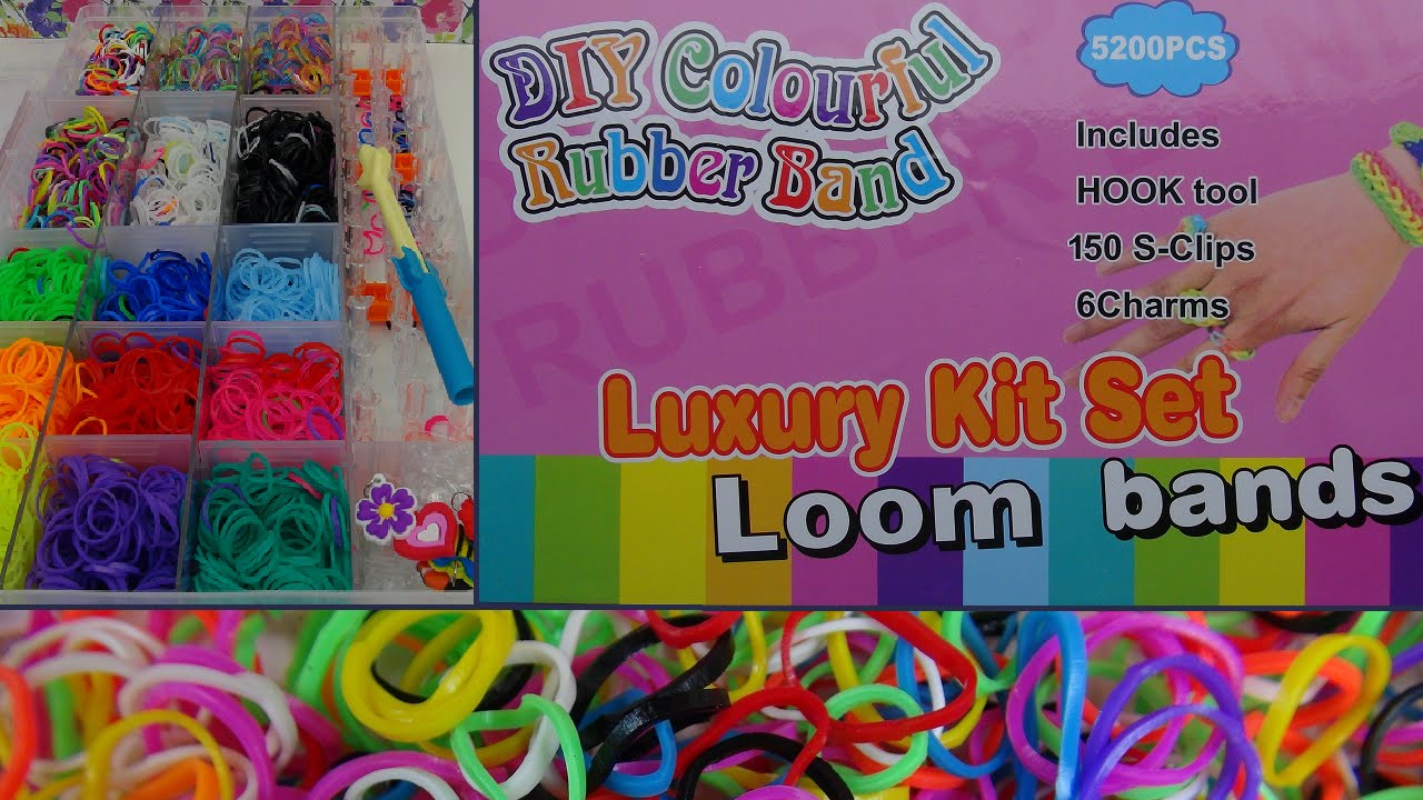 DIY-Test: Loom Bands Luxury Kit Set/ Coulourful Rubber Band Bastelset ...