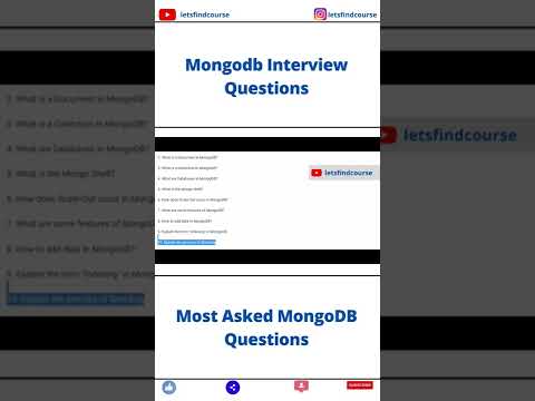 MongoDB Interview Questions #shorts