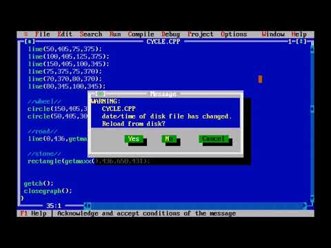 Moving a cycle using c++, #HappyCoder #c++ project work using c++