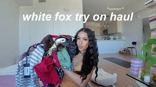 a colorful summer White Fox try on haul