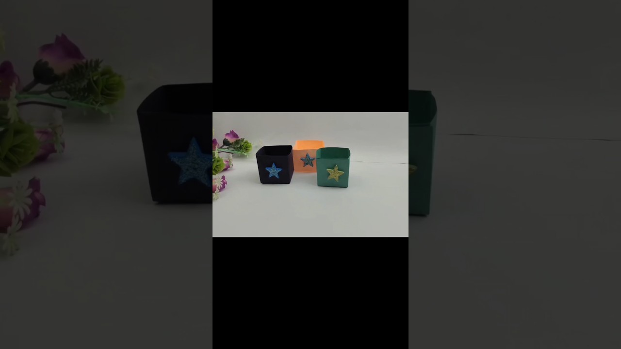 How to make a easy paper storage box 