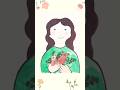 Dry flower art | A girl with a bouquet of spring flowers 👧💐