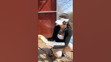 em cần thủ xinh đẹp đi xin trứng ngỗng để làm mồi câu cá và cái kết  #fishing #cauca #short