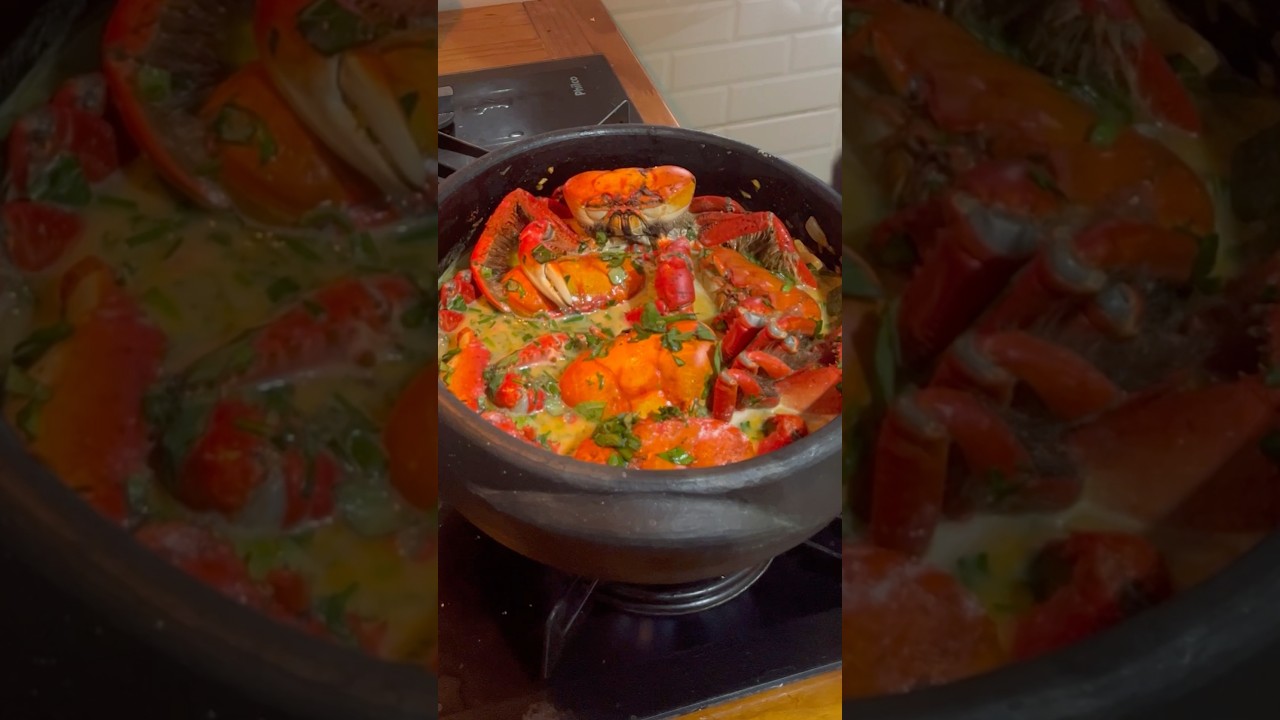 Caranguejo no leite de coco #caranguejo #pirão #receitas #receita #receitafácil #comidabrasileira