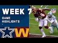 Cowboys vs. Washington Football Team Week 7 Highlights | NFL 2020