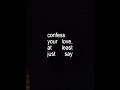 Confess your love - Lyrics