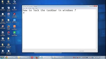 how to lock the taskbar in windows 7