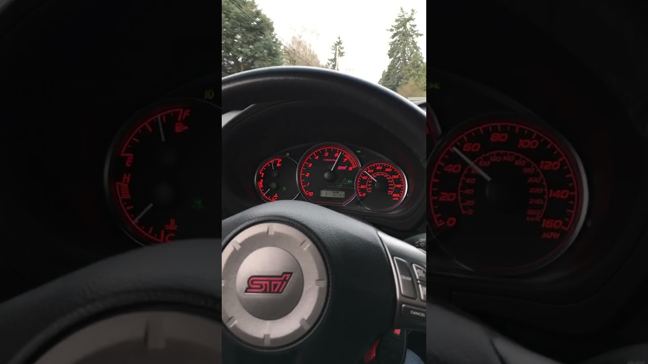 2009 STi red line pull