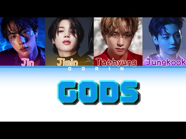 GODS - BTS ( AI COVER) LYRICS / COLOR CODED original song by NEW JEANS class=