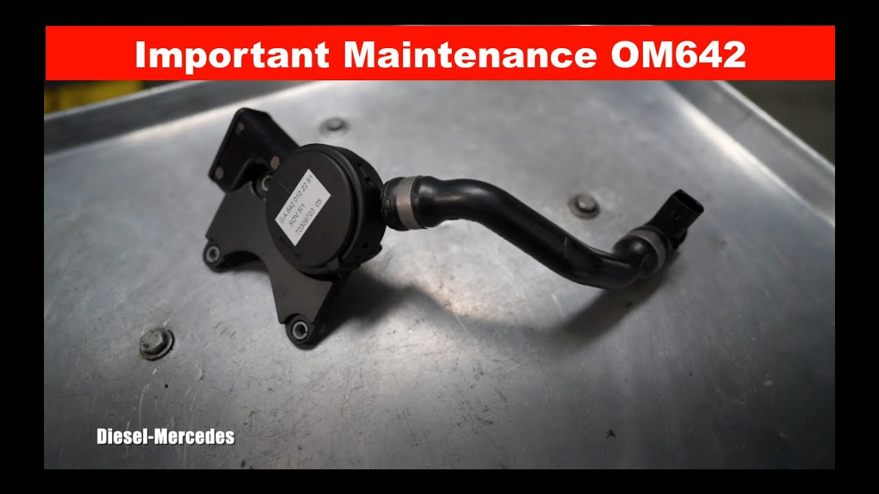 Mercedes Diesel Engine OM642 PCV Bleeder Valve YouTube