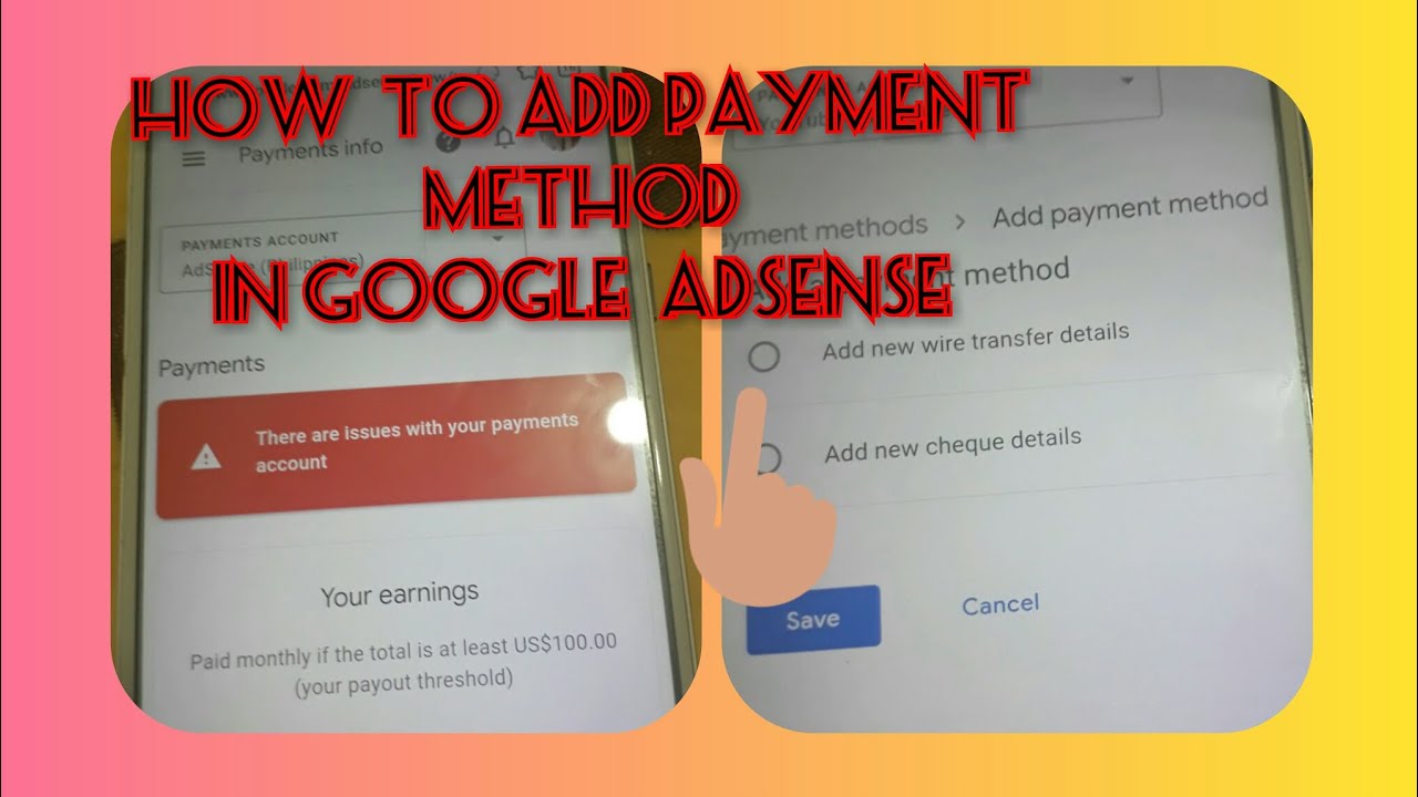 HOW TO ADD PAYMENT METHOD IN GOOGLE ADSENSE @vanezamolina-ih7xj - YouTube