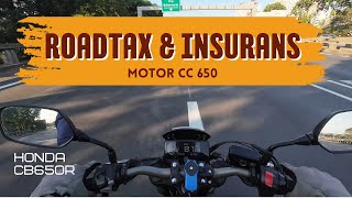 CB650R: Kos Insuran dan roadtax moto cc besar