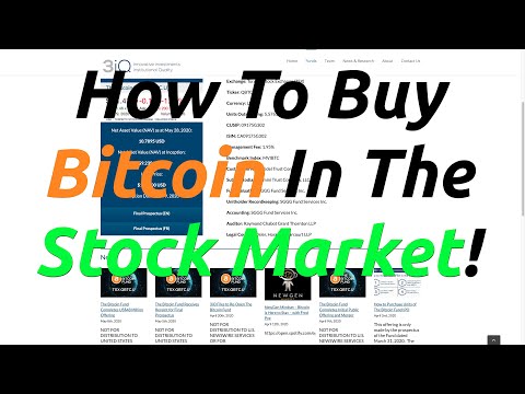 How To Buy Bitcoin In The Stock Market