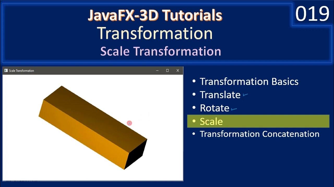 Transformation Scale Shapes on Required Axis JavaFx 3D Tutorials