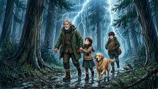 Terrifying Tree Shelter 🌧️🔥 Family Survives Inside an Ancient Tree | Survival Ghibli World