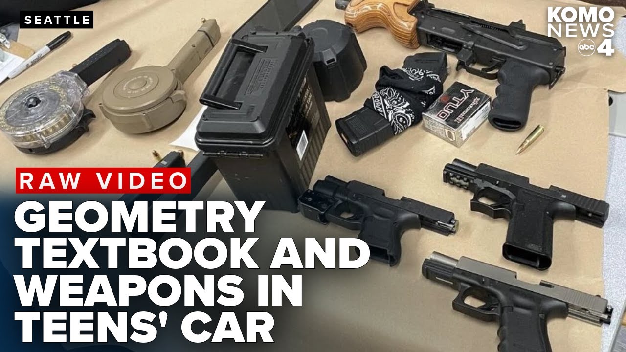 Seattle police find high school geometry book among stockpile of weapons in teens' car