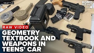 Seattle police find high school geometry book among stockpile of weapons in teens' car