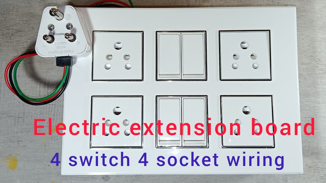 How to make an extension electric board connection modular extension board wiring YouTube