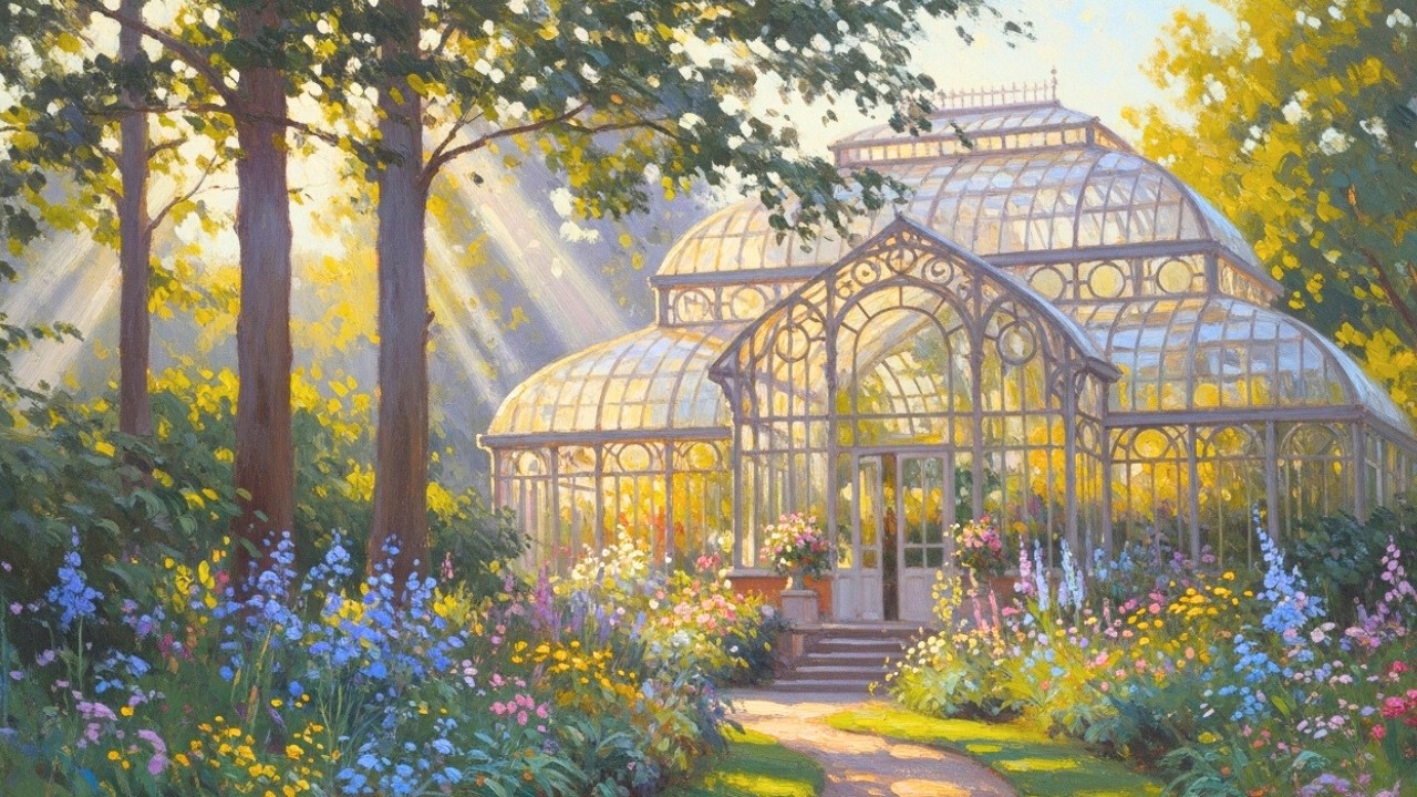 A Summer's Day in the Victorian Conservatory | 1885 Visual Poem | Arte em Movimento 4K