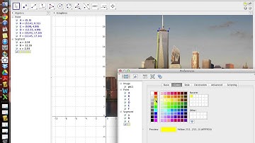 points lines segments and colors in geogebra