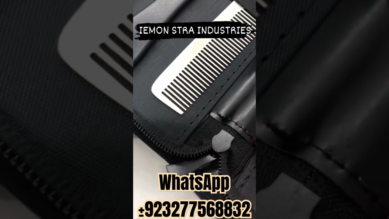 "Cutting-edge Style: Barber Kit -2 Scissors,1Razor Comb10Blades, All Stainless Steel Excellence! ✂️🌟