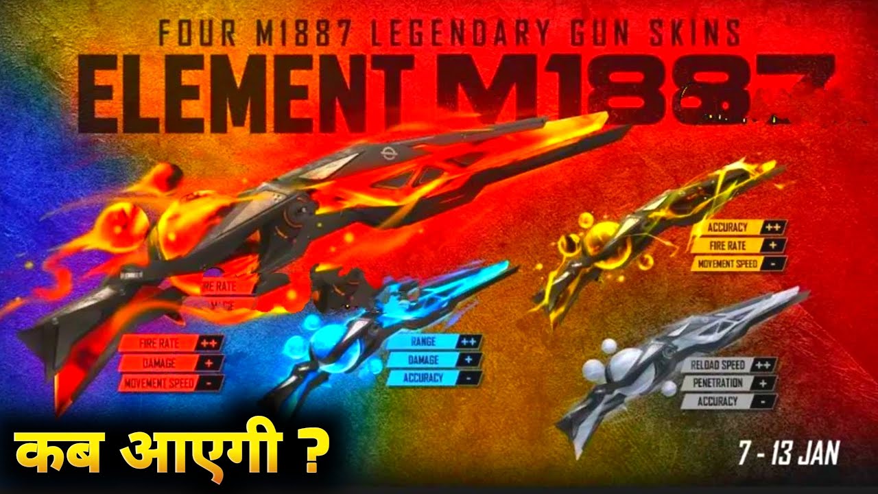 M1887 INCUBATOR CONFIRM DATE | UPCOMING INCUBATOR IN INDIA FREEFIRE | M1887 GUN ATTRIBUTE | AKSBYTE