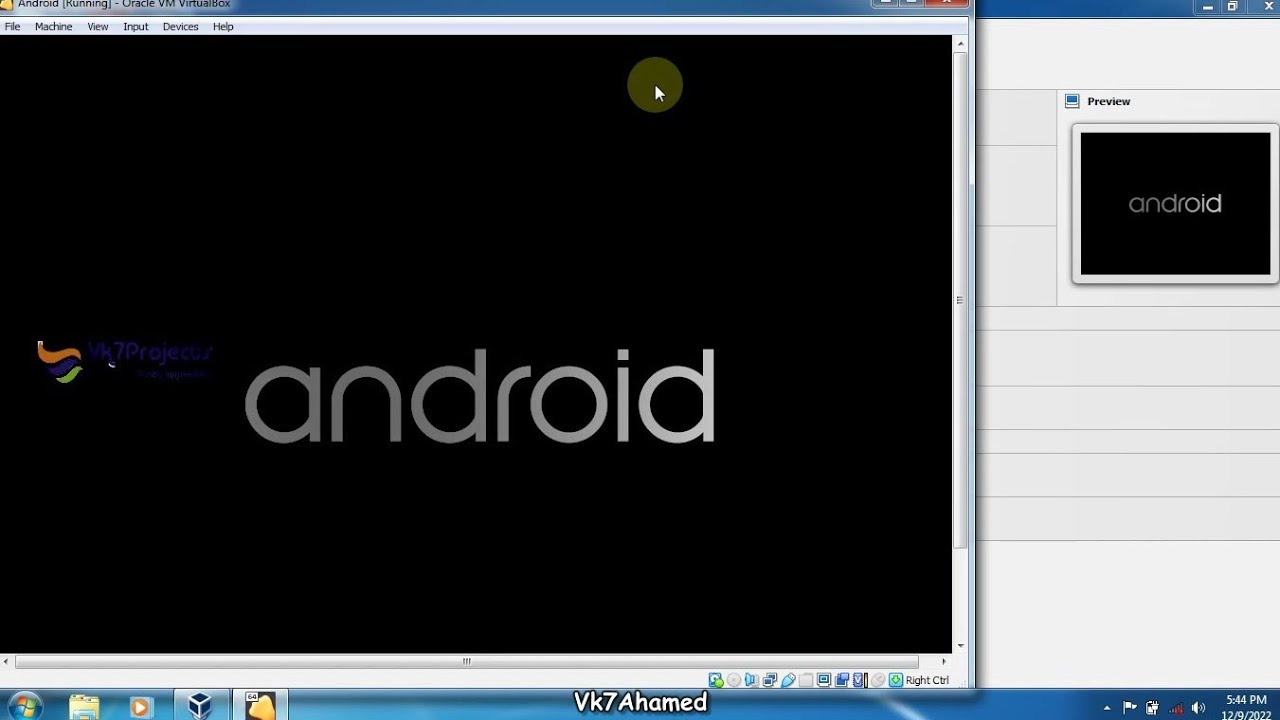 Android x86 Run on Windows 7 Tutorial Video YouTube Channel Vk7projects ...