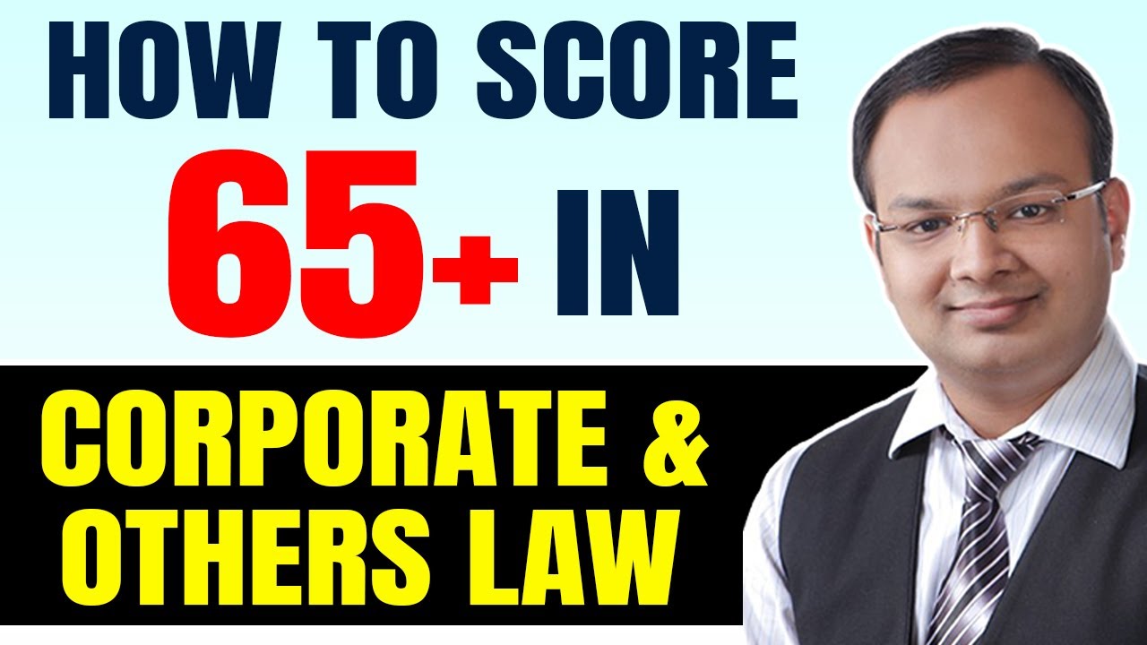 How to Score 65+ in CA Inter Corporate and Other Laws | How to Get Exemption in CA Inter Law 