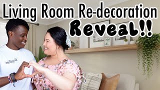 Living Room Re-decoration REVEAL! | Interior Design | Decor | DITL | Vlog |Sylvia And Koree Bichanga