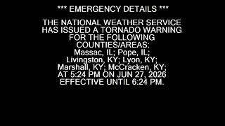 Two Tornado Warning EAS in Paducah, KY (Jun 27)