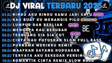 DJ TIKTOK TERBARU 2025||DJ RINDU AKU RINDU KAMU JADI SATU🎵DJ KAU BUAT KU MENANGIS PILU FULL ALBUM