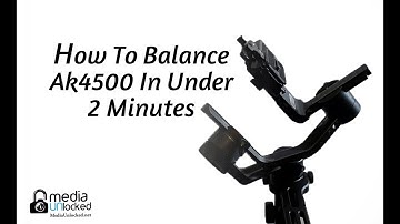 How To Balance Feiyutech AK4500 In Under 2 Minutes Updated Video 2019