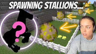 Our first SWEM stallions are spawned! White Oak Stables // *SWEM* Minecraft Equestrian Mod