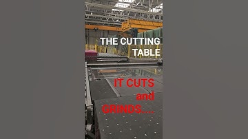 The cutting table, the glass is not only cuts, but gets grinder too....