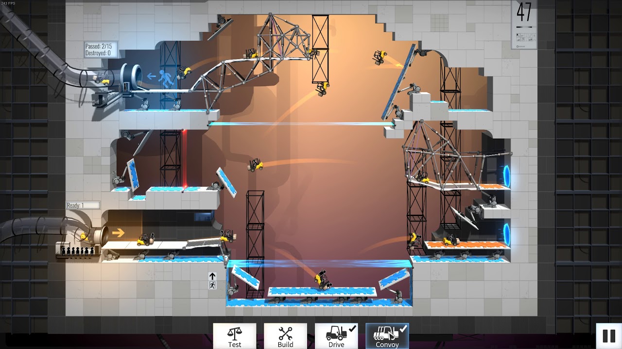 Bridge Constructor Portal Level 47 - YouTube
