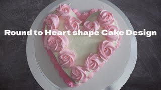 Round to Heart Cake Design