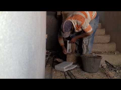 بناء البلوك على الدرج بريك سبعة سنتيم