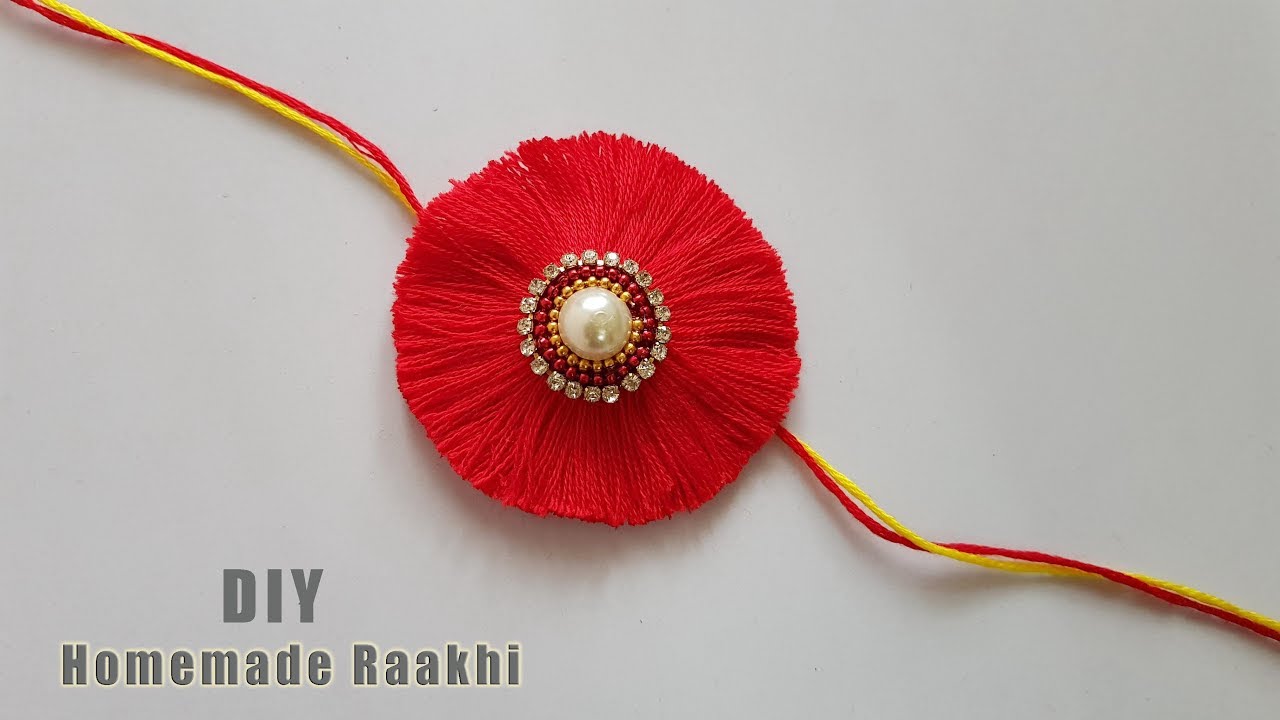 Simple Handmade Rakhi Making Idea At Home || DIY Rakshabandhan ...