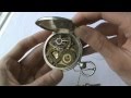 Antique chinese crab tooth duplex pocket watch