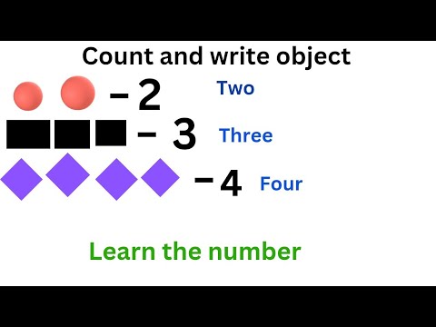 Learn number| count the object| count and write object number| kids ...