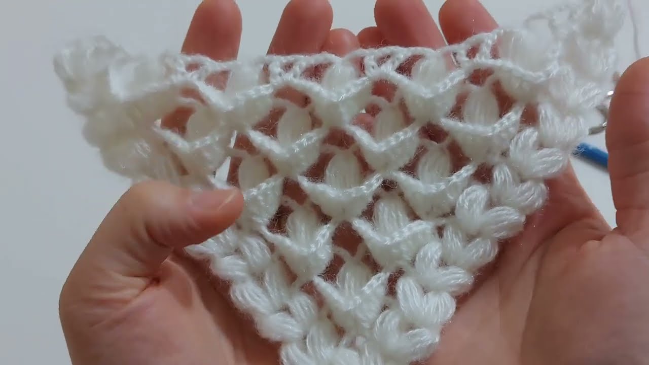 Простой образец треугольной шали крючком / образец вязания шали / учебник по вязанию шали крючком