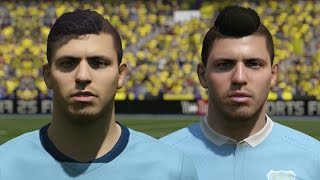 FIFA 16 vs FIFA 15 Faces Manchester City (Aguero, Sterling, Yaya Toure)