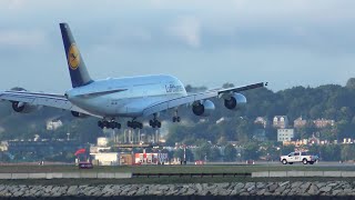 [4k] Takeoffs and Landings at Boston Logan International Airport