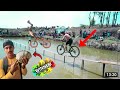 Cycle plank balancing  cycle competition in deep river  malda stunt rider