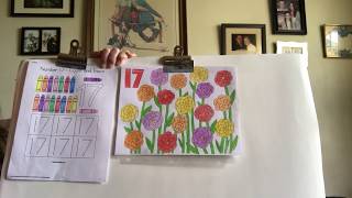 #11-17 Review / Trace, Count, & Color 17 Crayons worksheet