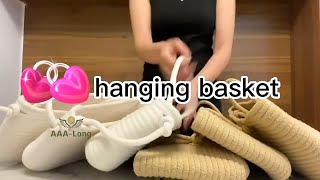 3-Tier Over the door storage basket organizer Factory, hanging wall mounted cotton rope basket
