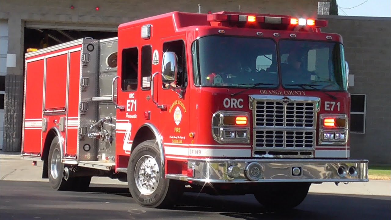 OCFA Engine 71 Responding - YouTube