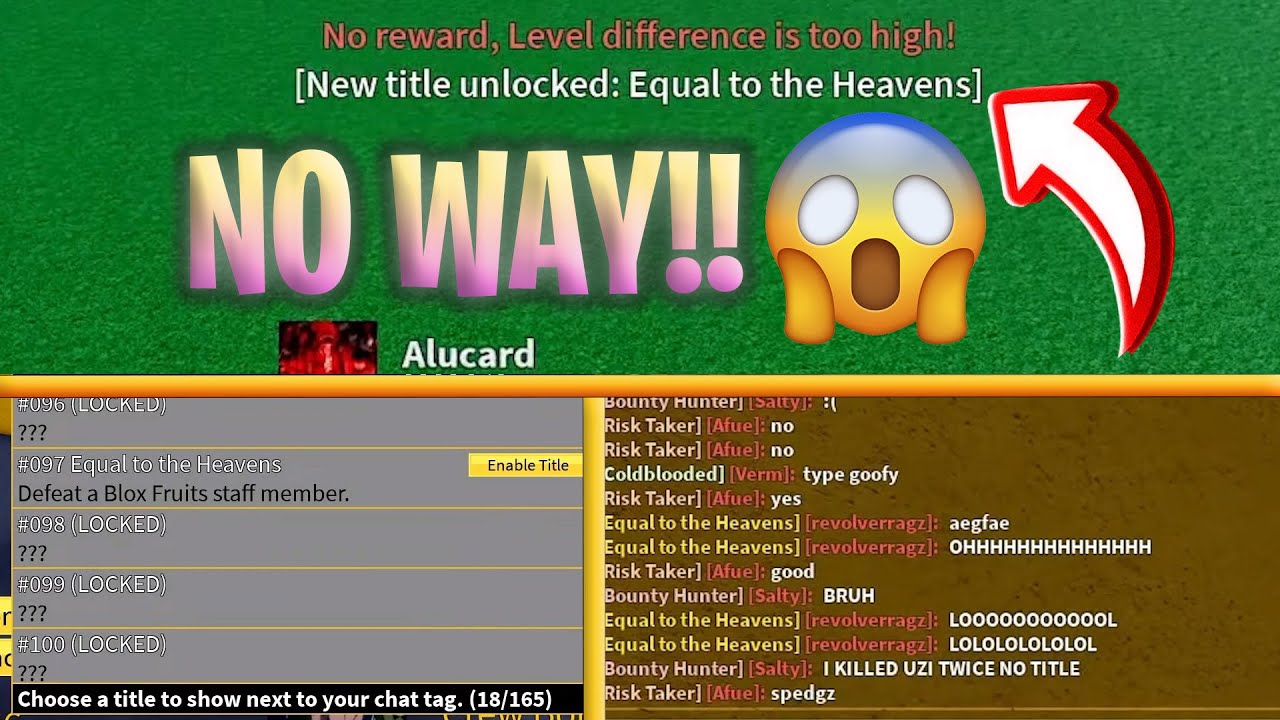 How I Obtained The RAREST TITLE In Blox Fruits 